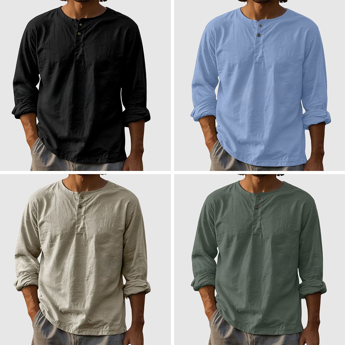 Hardfell | Rains Sandstone Classic Henley Shirt