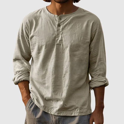 Hardfell | Rains Sandstone Classic Henley Shirt