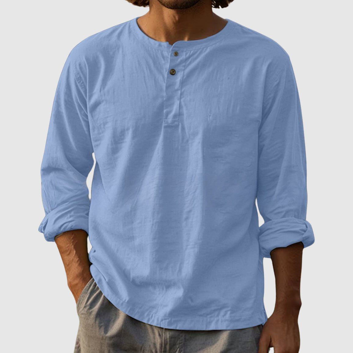 Hardfell | Rains Sandstone Classic Henley Shirt