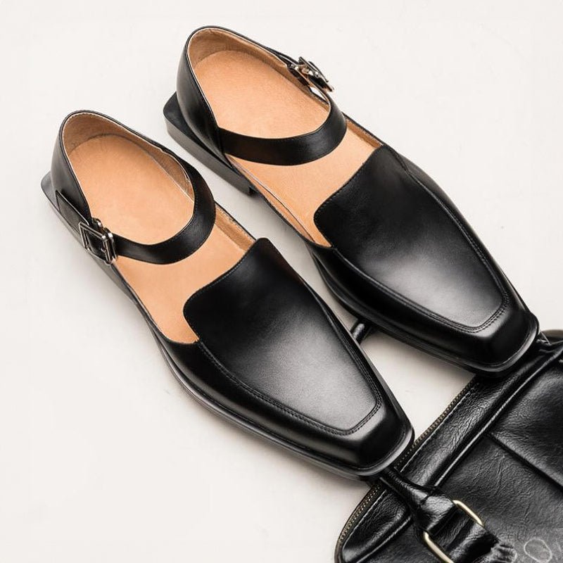 Hardfell | Lévêque black leather sandals