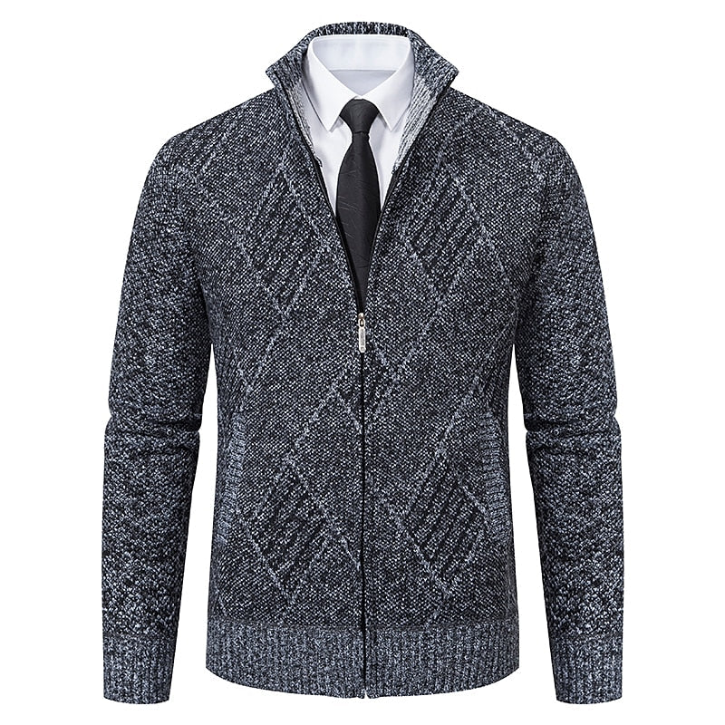 Hardfell | Stylish zipper knit sweater for men (Italian design)