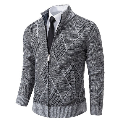 Hardfell | Stylish zipper knit sweater for men (Italian design)