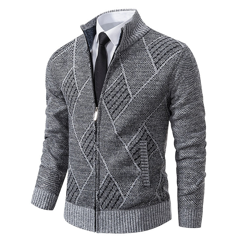 Hardfell | stylish zipper knit sweater for men (italian design)